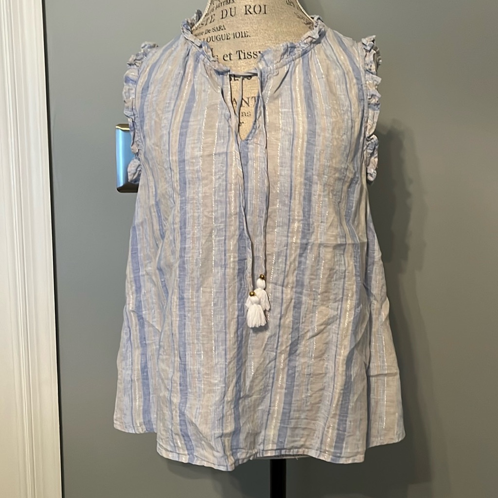 Vineyard Vines Metallic Linen Shell